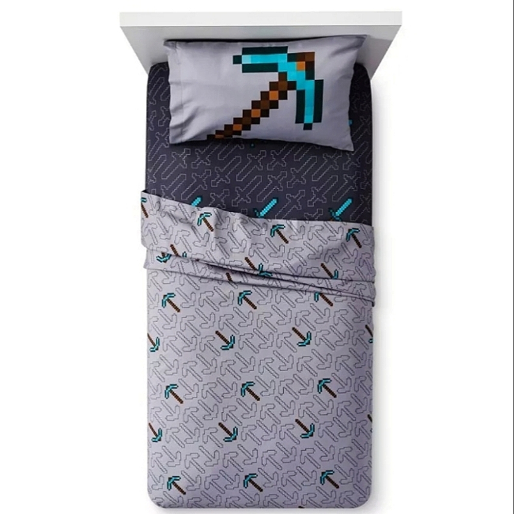 ☆NWT☆MINECRAFT☆Full‐Size Sheet Set☆All  Ages☆
